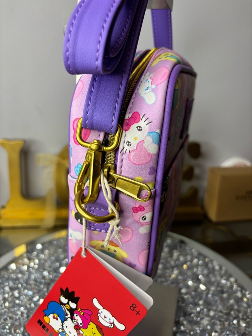 Loungefly Sanrio Hello Kitty and Friends Hearts Crossbody Bag NWT - Picture 6 of 12